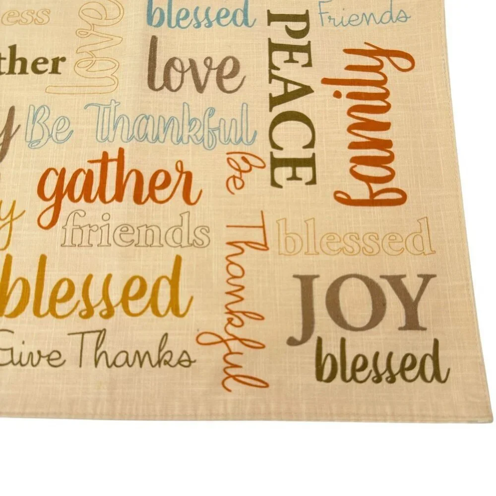 Jacklyn Smith Give Thanks Placemats Set of 8 Placemats Blessed Thanksgiving Impe